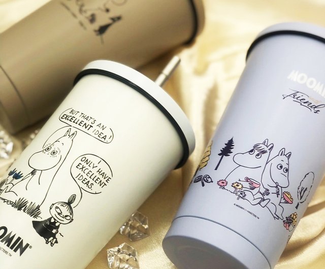 MOOMIN】ステンレスストロー魔法瓶カップ モランディカラータンブラー