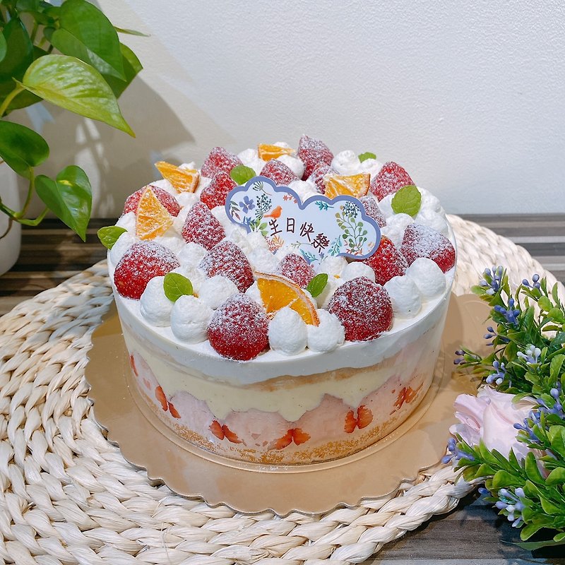 已過季 草莓慕斯琳蛋糕 鑠甜點 下午茶 生日蛋糕 紀念日 宅配款 - 蛋糕/甜點 - 其他材質 