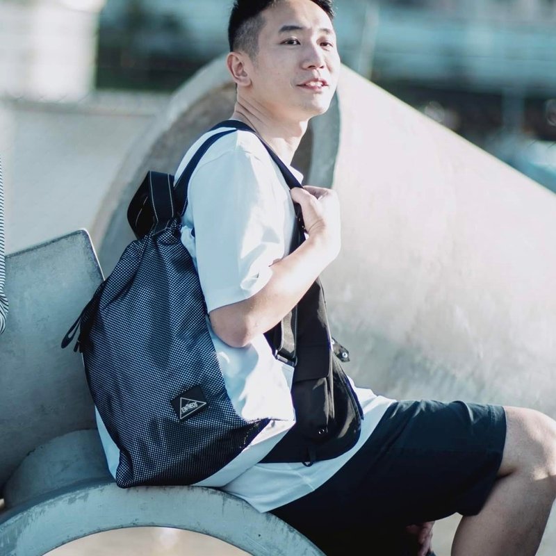 Jesse兩用背包 - 後背包/背包/書包 - 環保材質 白色