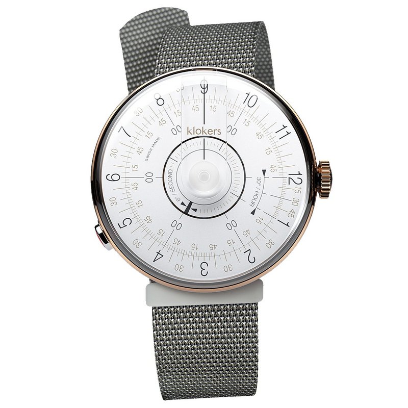 KLOK-08-D1 White Axis + Milan Strap_Free Original Bracelet for Plus - Men's & Unisex Watches - Other Materials White