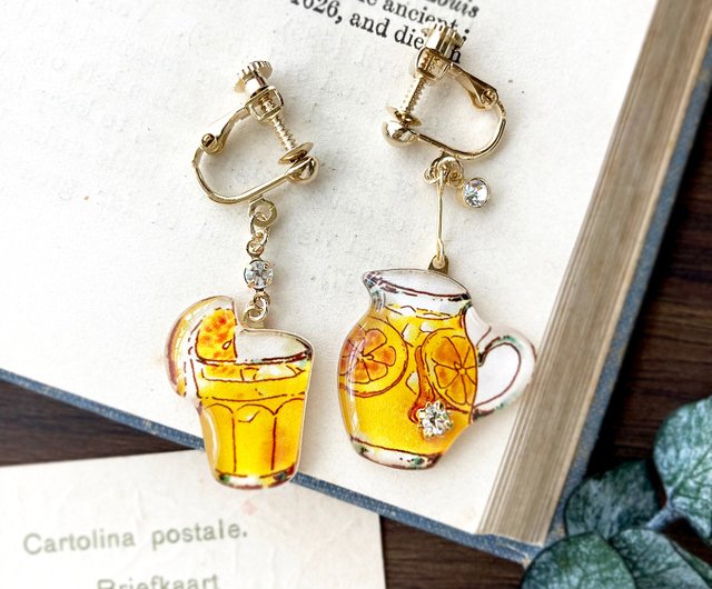 Orangejuice earring オレンジジュースのイヤリング・ピアス