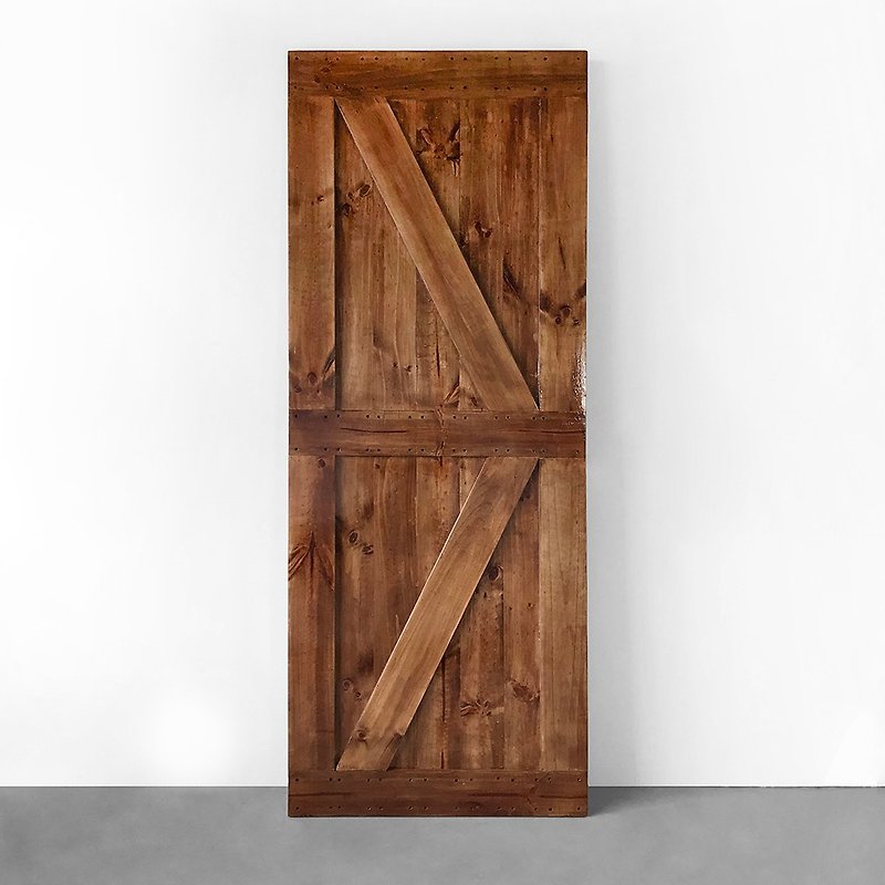 Epoxy resin barn door panel sliding door 240x90 cm (no installation, no sliding rail hardware) - Other - Wood 
