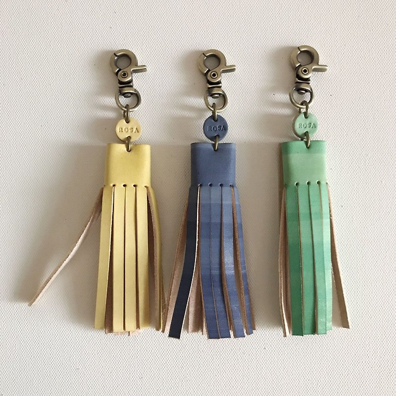 Designer bag │ fringe charm - ที่ห้อยกุญแจ - หนังแท้ หลากหลายสี