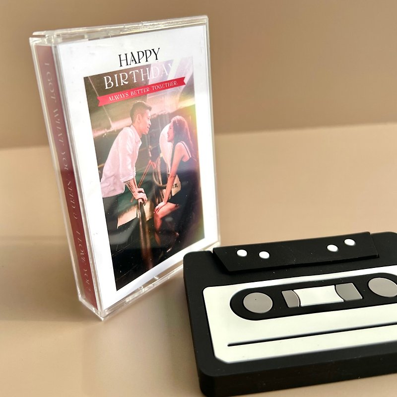 Customized [Valentine's Day, Birthday and Anniversary Gift]*Direct recording*Confession recording cassette with heartfelt card - Cards & Postcards - Silicone White
