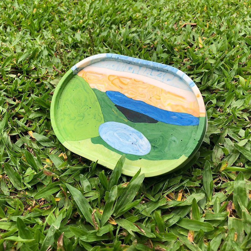 **Mountain & Sea Series - Jiaming Lake** Tray | Jewelry Dish | Customized Gift - Items for Display - Eco-Friendly Materials Multicolor