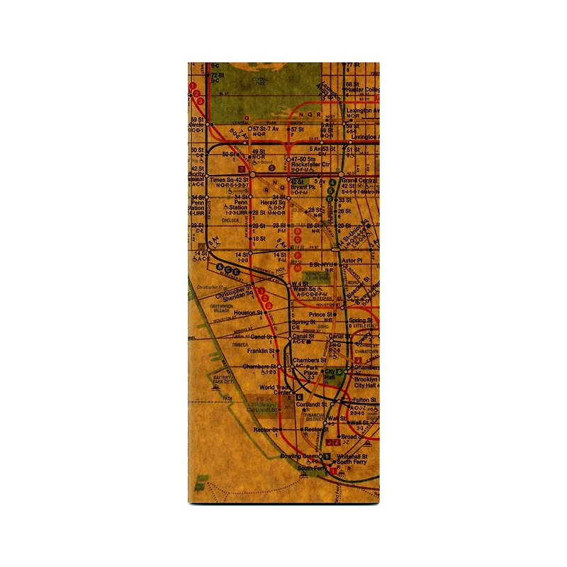 RO-BIKI NOTE New York Style Metro Map - สมุดบันทึก/สมุดปฏิทิน - กระดาษ สีนำ้ตาล