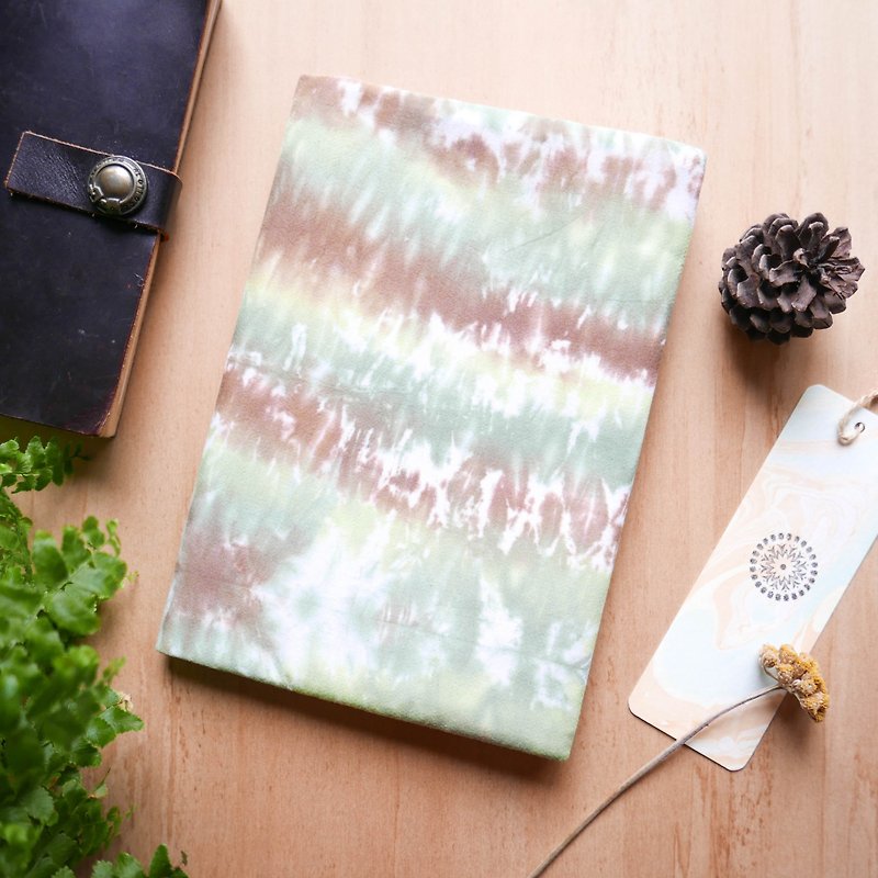 :Secret forest: Hadmade Tie dye Book Cover for A5 Adjustable Xmas gifts - Notebooks & Journals - Cotton & Hemp Brown