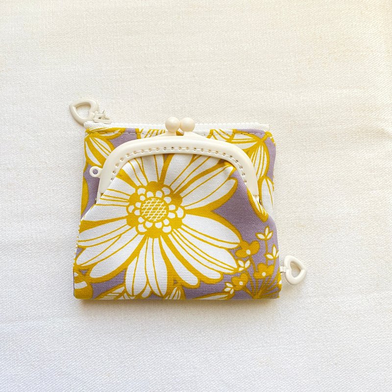 復古花園口金拉鍊2用包升級版3.0 - 錢包/皮夾/長短夾 - 棉．麻 