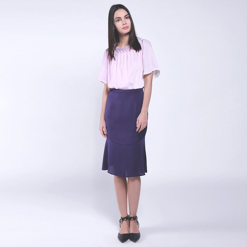 Trumpet Elegant Skirt - Purple - One Piece Dresses - Other Materials Purple