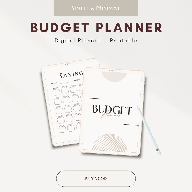 Budget digital planner monthly Digital planner ipad Financial planner printable - 電子手帳及素材 - 其他材質 