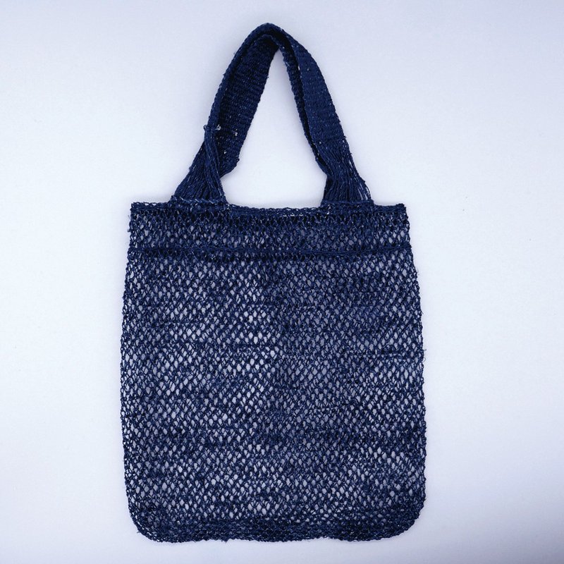 Kudzu Natural Bag/Navy - กระเป๋าถือ - วัสดุอีโค 