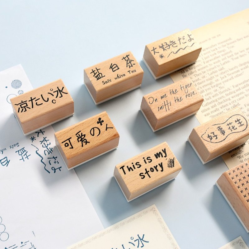 [小春日 and series] 28 logs rubber stamps handbook album diary DIY material - ตราปั๊ม/สแตมป์/หมึก - วัสดุอื่นๆ 