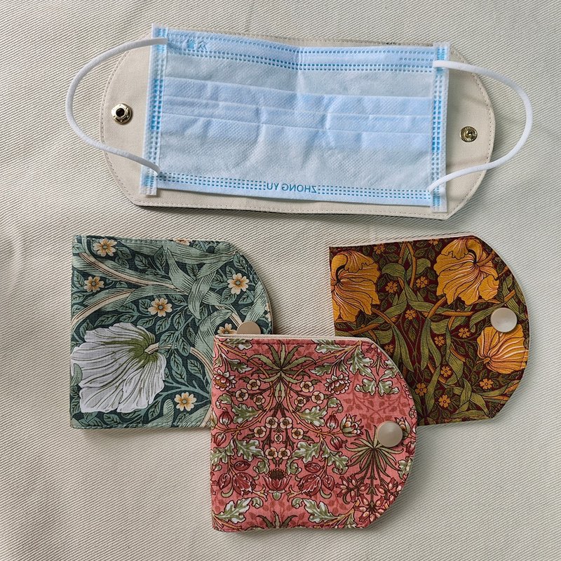 Handmade disposable mask storage clip Morris style fabric temporary storage clip - อื่นๆ - ผ้าฝ้าย/ผ้าลินิน หลากหลายสี