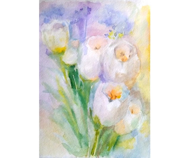 水彩画】原画「初夏の花」 F4：332×242 mm 絵画
