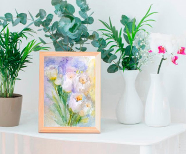 水彩画・原画「カーネーション」 | iichi 日々の暮らしを