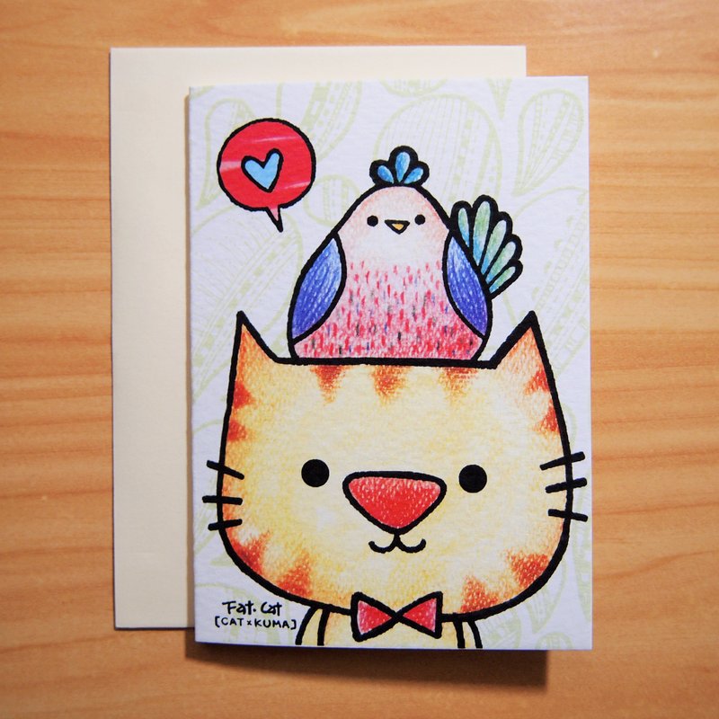 Universal small card/postcard - big face series - cat - การ์ด/โปสการ์ด - กระดาษ หลากหลายสี