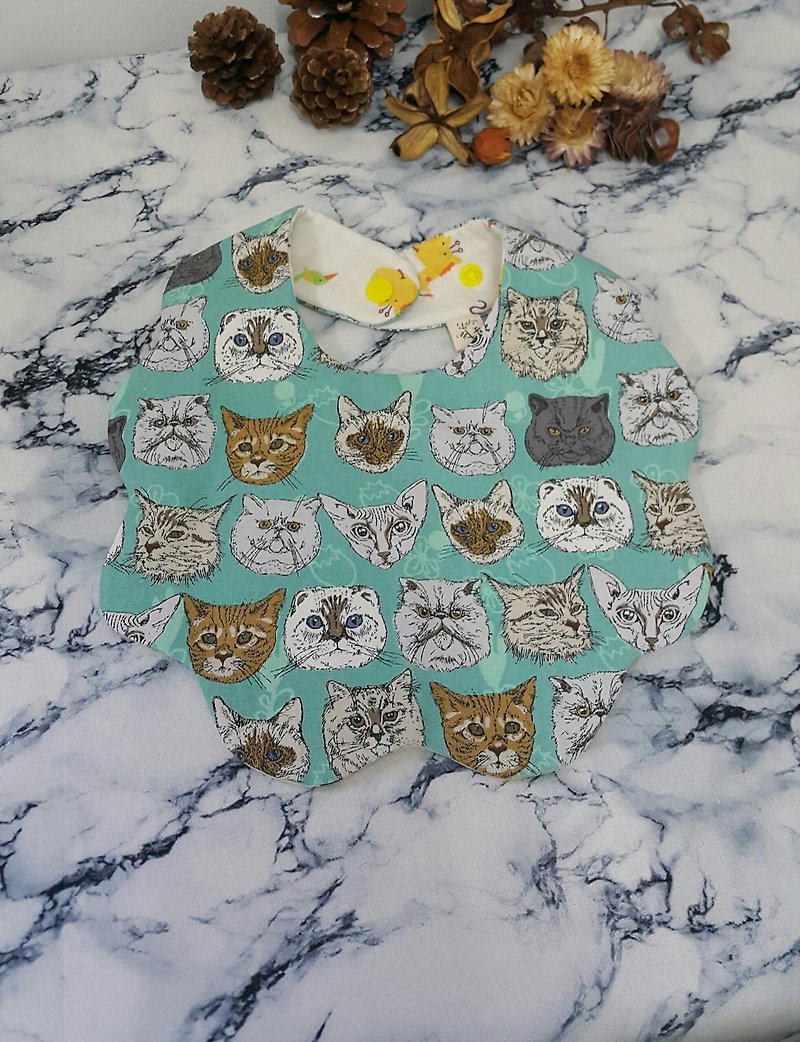 All kinds of cat cloud buckle baby saliva towels【Q171101】 - ผ้ากันเปื้อน - ผ้าฝ้าย/ผ้าลินิน หลากหลายสี
