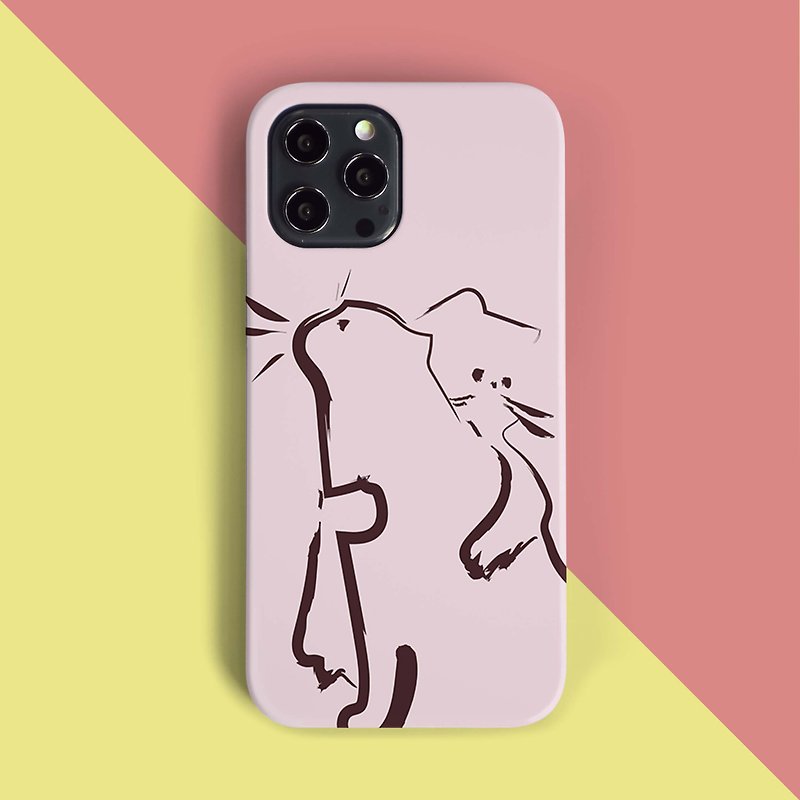 Kitty/cream Phone case - Phone Cases - Plastic Pink
