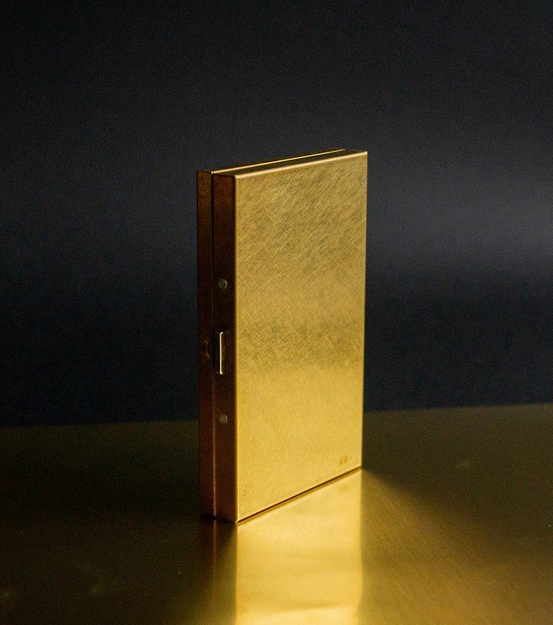 Japan PICUS pure Bronze business card case thick section - Card Holders & Cases - Copper & Brass Gold