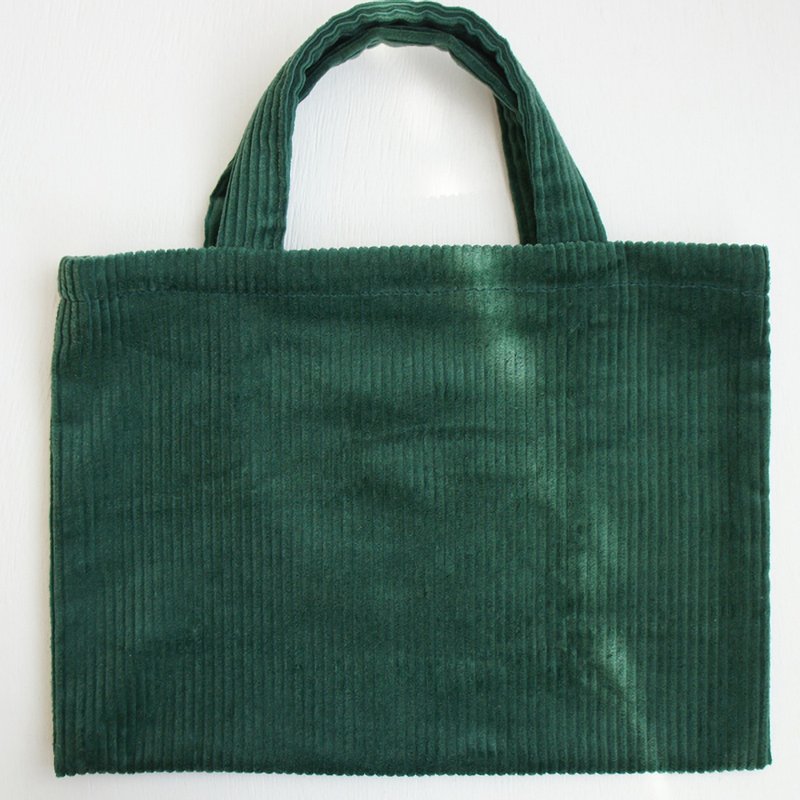 Ba-ba handmade mini carrying bag  No.B5B5 - 手提包/手提袋 - 其他材質 綠色