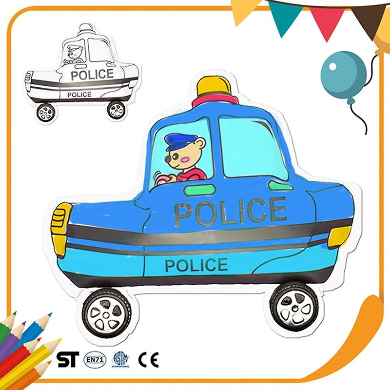 JB Design Painted Balloon - Police Car - Kids' Toys - Other Materials 