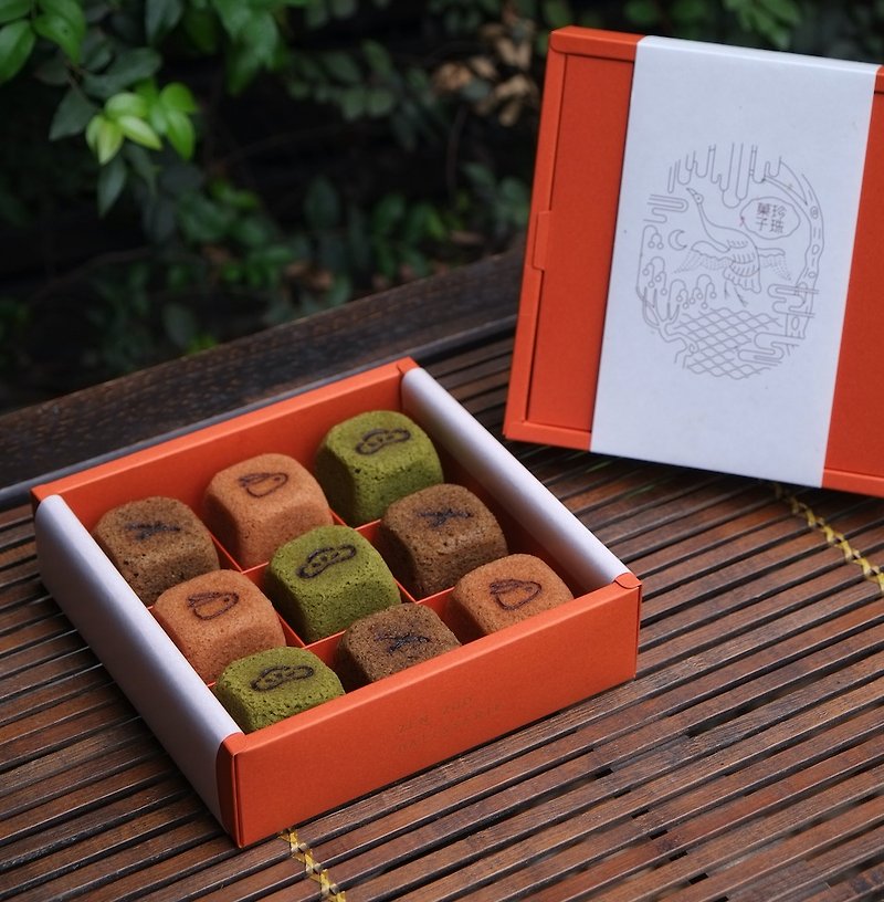 費南雪禮盒 | 抹茶・橙酒肉桂・柑橘伯爵 九入裝 - 蛋糕/甜點 - 新鮮食材 綠色