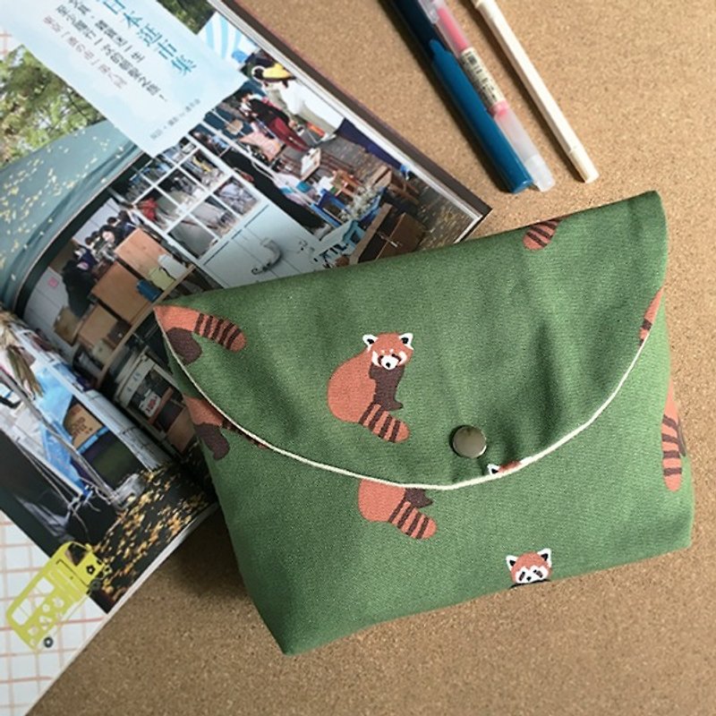 [OH~Cute little panda] Cosmetic bag sundries bag storage little panda DAILYLIKE - Toiletry Bags & Pouches - Cotton & Hemp Green
