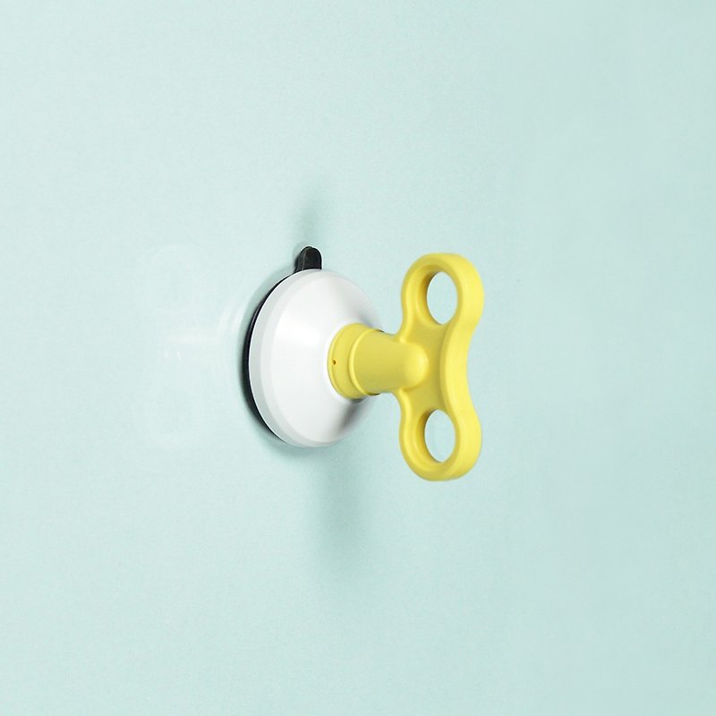 dipper Powerful Suction Cup Wall Mount (Middle) Single Entry-Yellow - กล่องเก็บของ - พลาสติก สีเหลือง