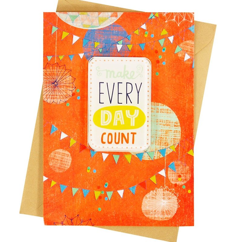Make every day worthwhile [Hallmark-Creative Handmade Card Birthday Wishes] - การ์ด/โปสการ์ด - กระดาษ สีส้ม