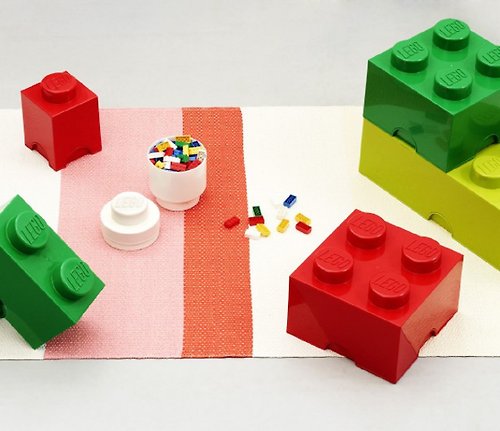 Room Copenhagen 台灣代理（昱瑒） Room Copenhagen 樂高 LEGO 4凸收納盒-檸檬綠(40031220) 送禮