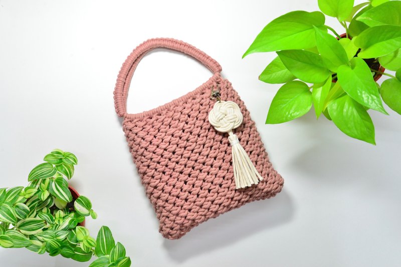 Finished elegant style woven handbags for sale - Handbags & Totes - Cotton & Hemp Pink