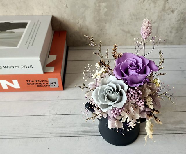 Immortal flower wave ball bouquet-crown style dried  flowers/birthday/Valentine's Day/Mother's Day//opening/proposal