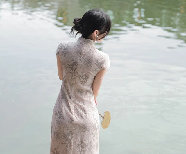 中世 ドレス 膝丈ドレス 中華風 レース セクシー 秋新作 袖付き おしゃれ