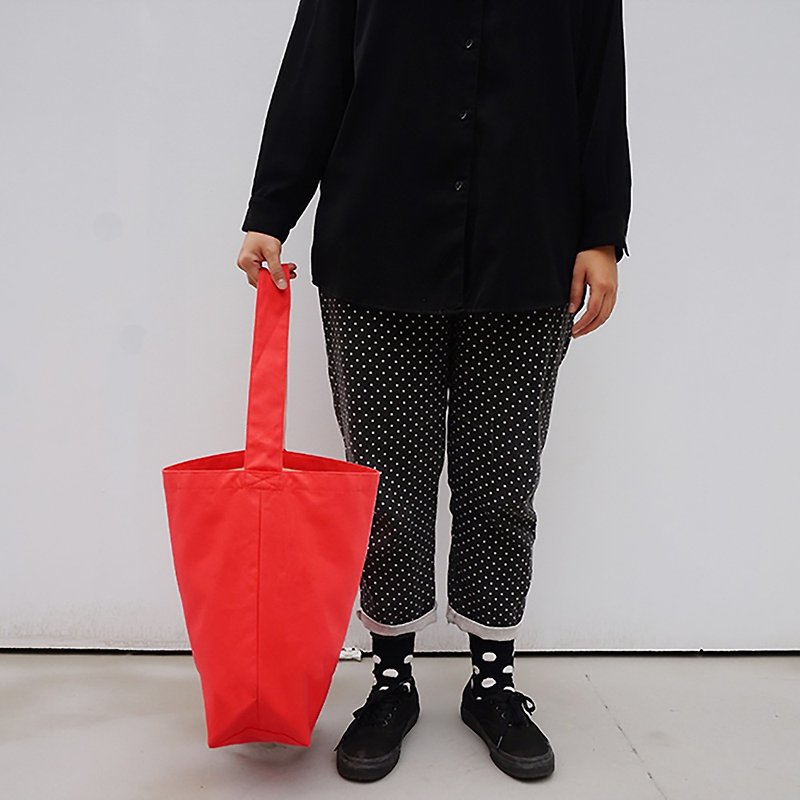 Tote bag-Camellia - Messenger Bags & Sling Bags - Cotton & Hemp Red