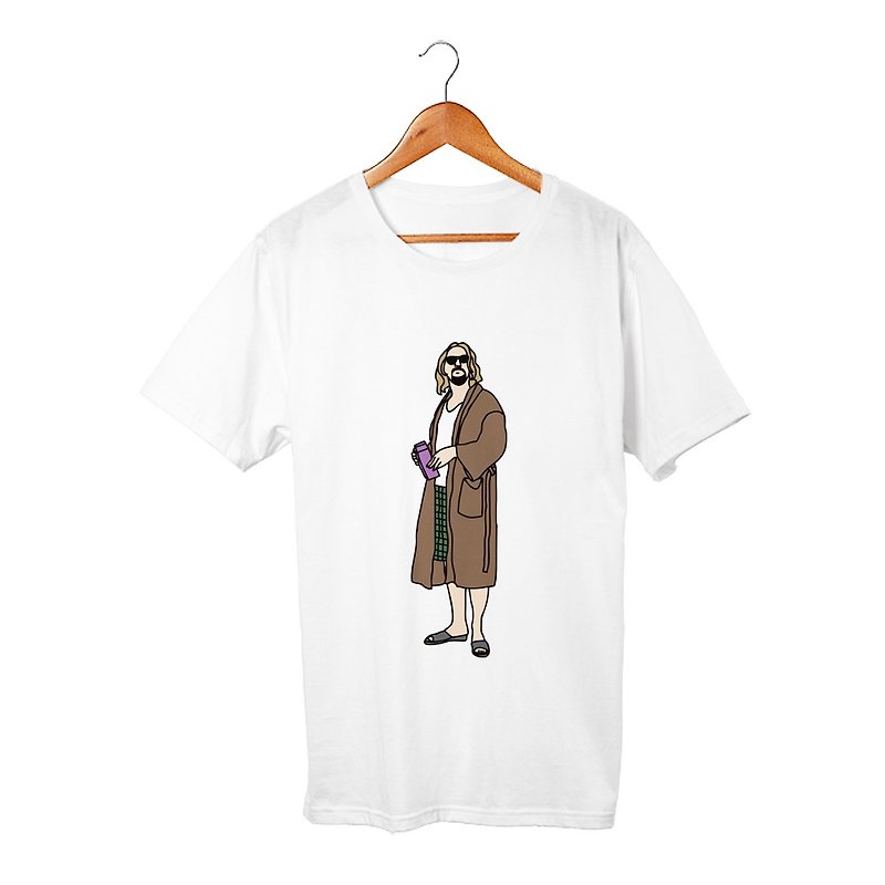 Dude T-shirt - เสื้อยืดผู้ชาย - ผ้าฝ้าย/ผ้าลินิน ขาว