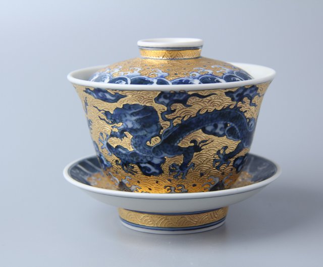 金地青花雲龍蓋杯存仁堂｜茶壺/茶杯/茶具人氣榜- Pinkoi