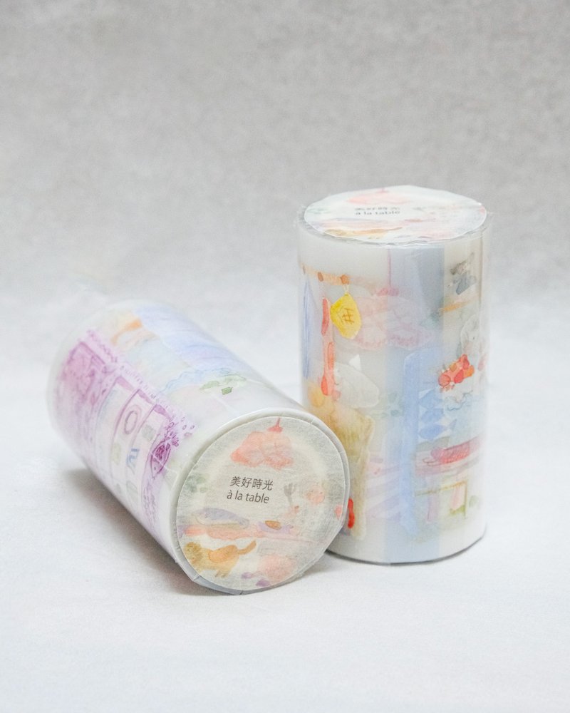 美好時光 - PET紙膠帶 帶離型紙 | 可愛女生手帳膠帶 7cm x 5M - 紙膠帶/和紙/PET - 紙 紫色