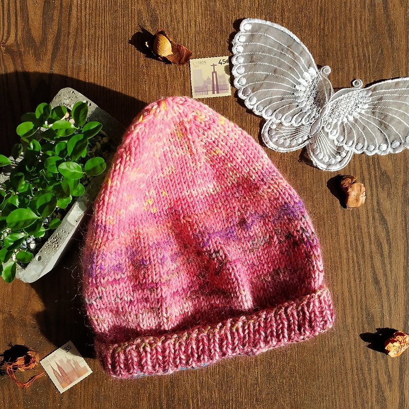 Wool handmade woolen hat-happy - Hats & Caps - Wool 