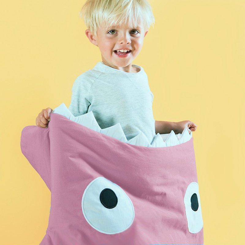 BabyBites Shark Bite Cotton Children's Multifunctional Sleeping Bag - Berry Milk - ผ้ากันเปื้อน - ผ้าฝ้าย/ผ้าลินิน หลากหลายสี
