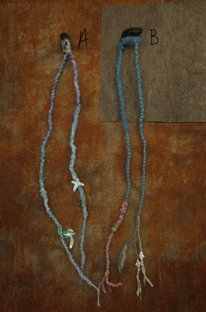 Dreadlocks clip-in 髒辮髮夾 可拆式 髒辮假髮片 (blue) - 髮夾/鯊魚夾 - 其他材質 藍色