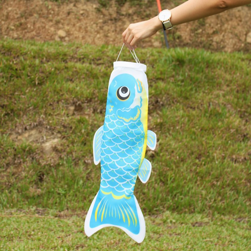 台灣鯉魚旗60CM (天空藍) - 擺飾/家飾品 - 聚酯纖維 藍色