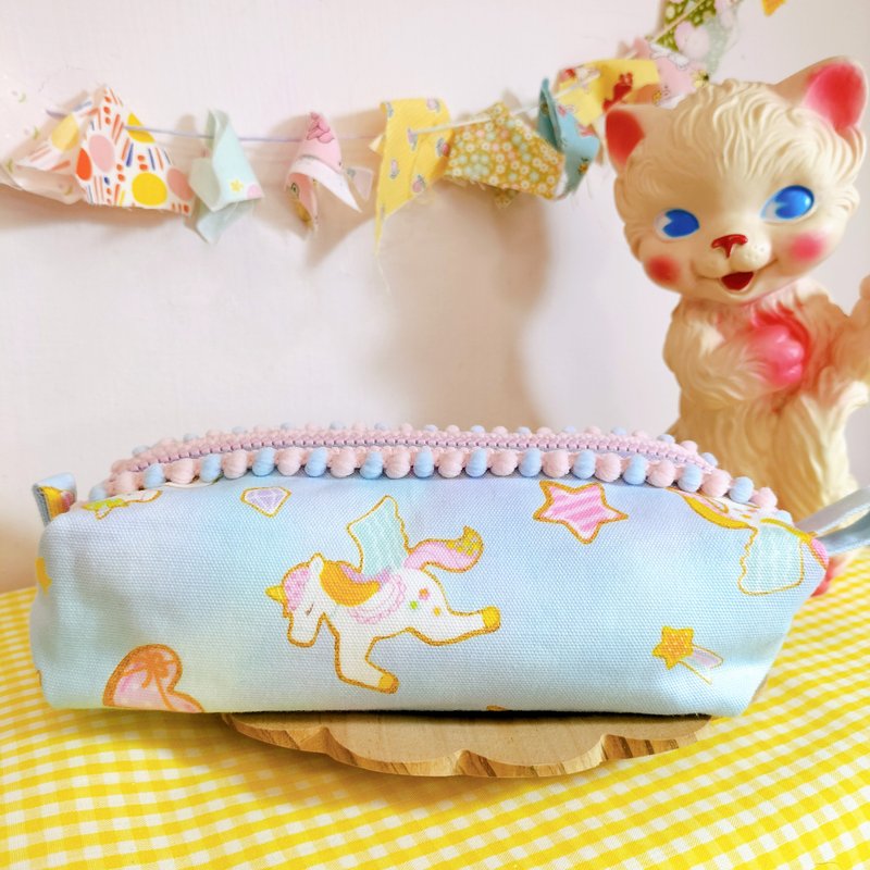 Unicorn Biscuit Fat Bag Cosmetic Bag Storage Bag Pencil Case - Toiletry Bags & Pouches - Cotton & Hemp 