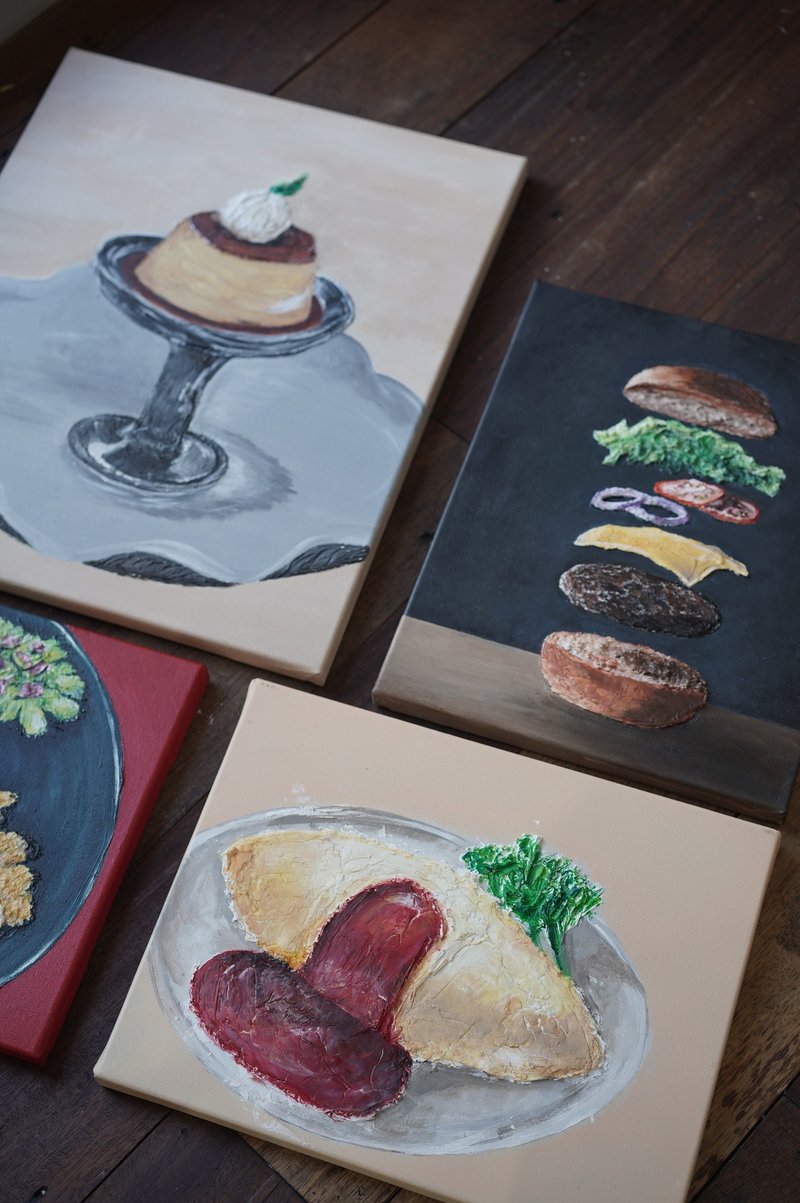 IARTS Thick Brick Painting-Food Series Travel by One Person - วาดภาพ/ศิลปะการเขียน - อะคริลิค 