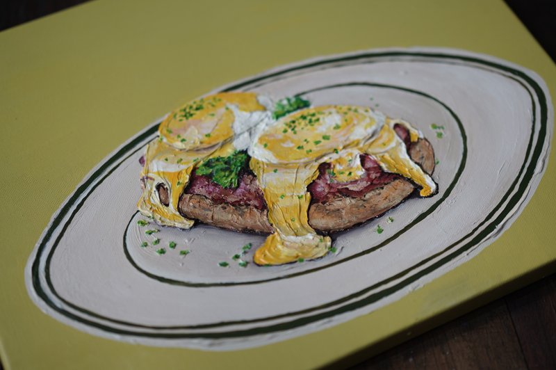 IARTS 厚塗りレンガ絵～食シリーズ 一人旅 - 絵画教室・アートスクール - アクリル 