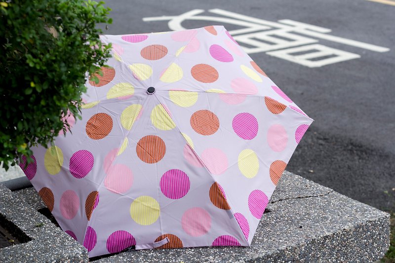 UrbaneUmbrella straight line dot UV umbrella-light purple - Umbrellas & Rain Gear - Other Man-Made Fibers Purple