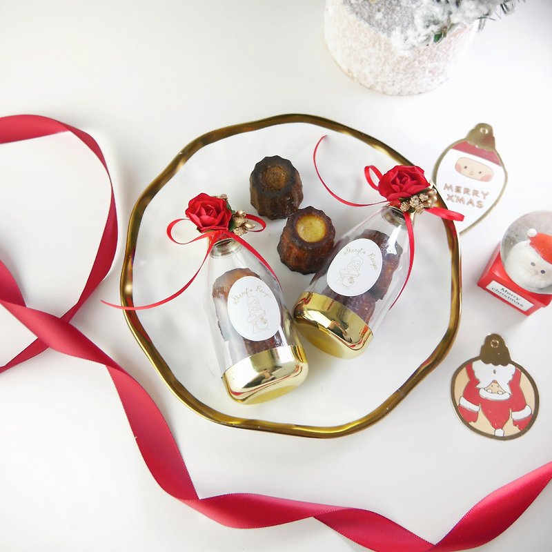 【聖誕禮盒】迷你可麗露香檳瓶(5瓶組) - 蛋糕/甜點 - 新鮮食材 咖啡色