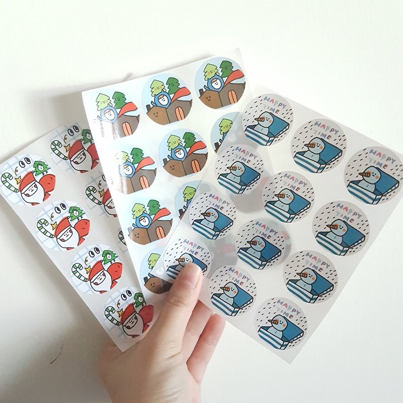 Ning's - Christmas Round - Stickers - Paper 