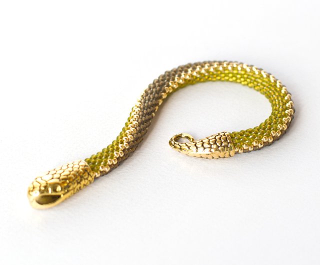 Snake bracelet, Gold snake bracelet for women, Ouroboros, Snake jewelry -  Shop IrisBeadsArt Bracelets - Pinkoi