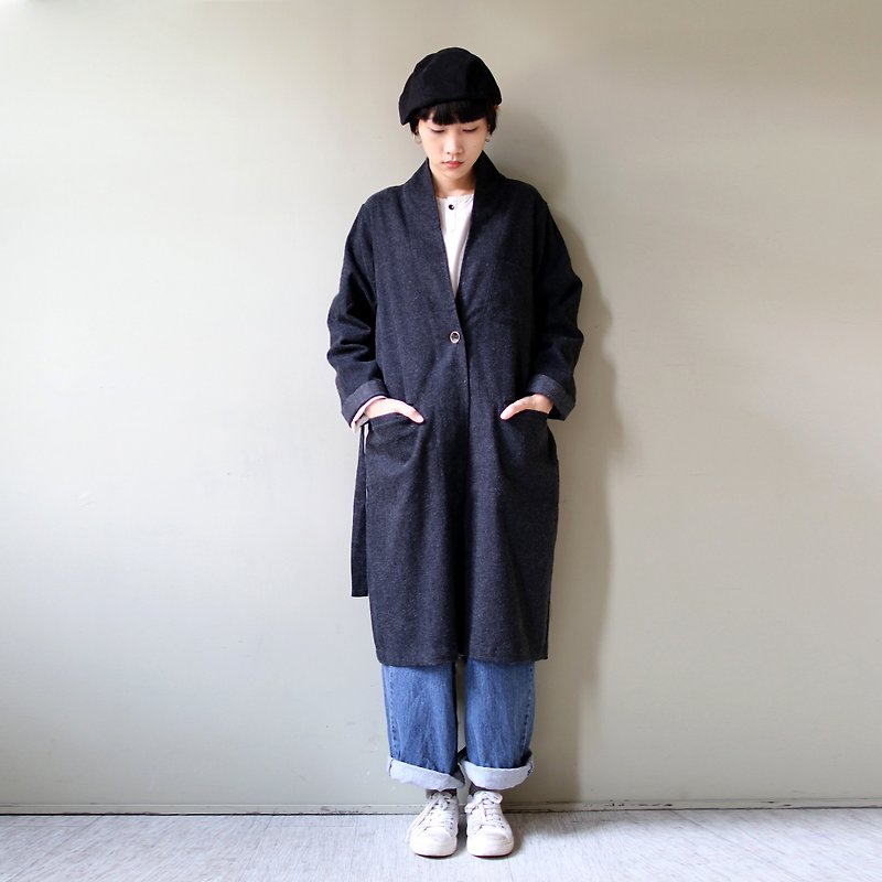 omake/ omagown coat - Women's Casual & Functional Jackets - Cotton & Hemp Black