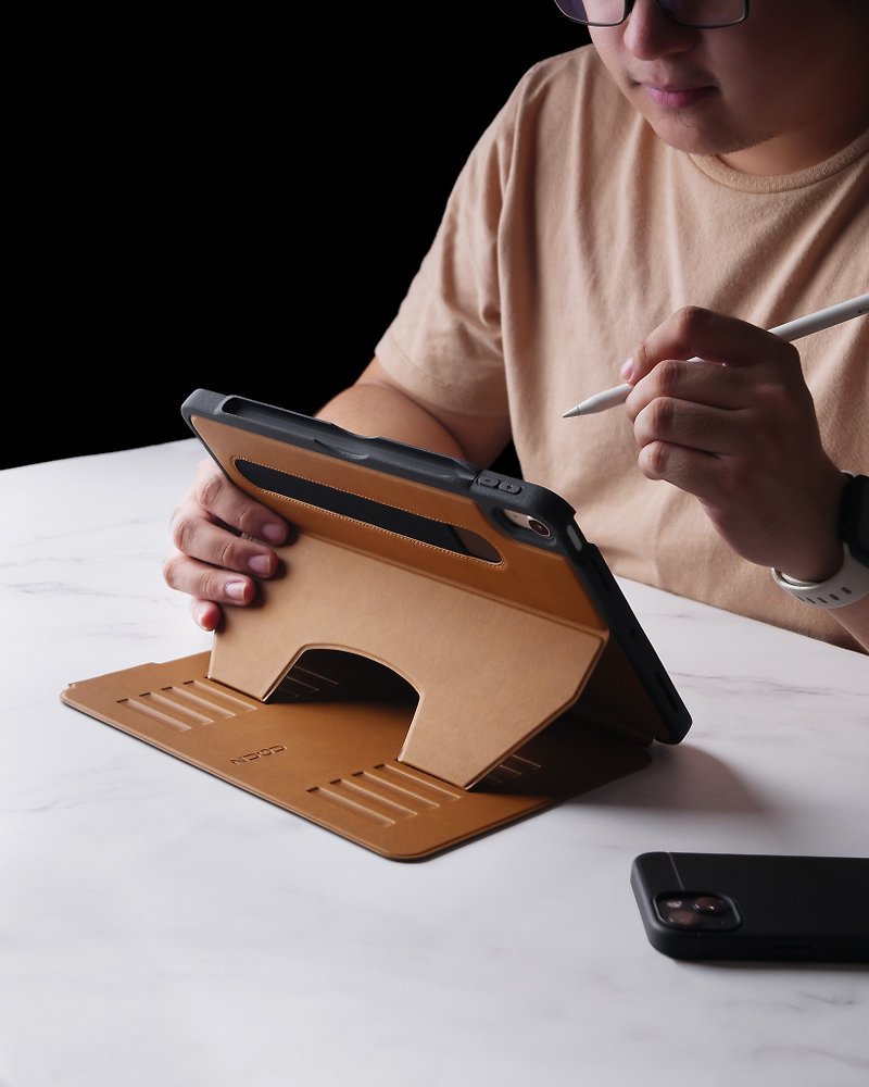 ZUGU iPad case超薄防震保護殼 - 12.9吋質感棕